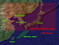 Google Map Japan and 2 Datums