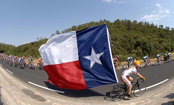 Graham Watson, The 'Texas Longhorn' fan strikes again...on a bicycle!