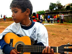 7-year old José Roberto plays the Cavaquinho
