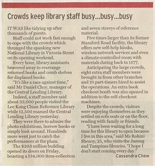 Crowds keep library staff ... busy ..busy