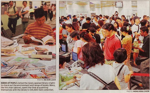 Crowds at central lending library