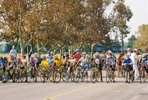Lining up at the start line