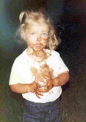 Kristy kid with chocolate face
