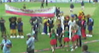 Mascots Line up for the race