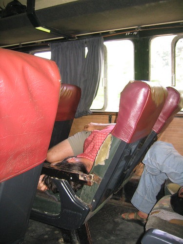 Micah Crashed out on a fine Guatemalan Bus