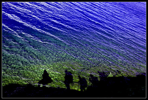 Shadows on the sea