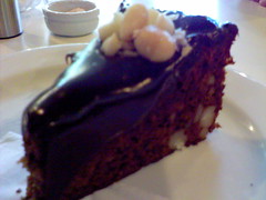 Chocolate and macadamia nut cake