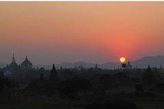 zonsondergang Bagan Birma