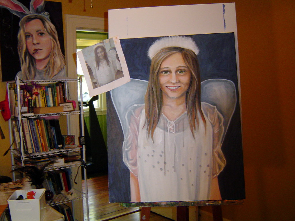 on the easel