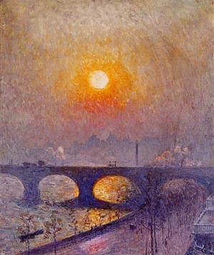 Sunset_over_Waterloo_Bridge__1916_Emil_Claus