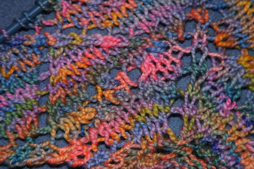 weeping willow shawl - detail