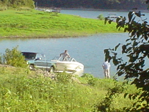 Putting the boat in the water 2