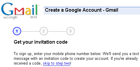 gmail mobilephone invitation