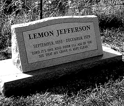 Blind Lemon Jefferson Grave Stone